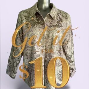 💲🔟Add-On 💎Vintage Satin Jaquard Petite Jacket